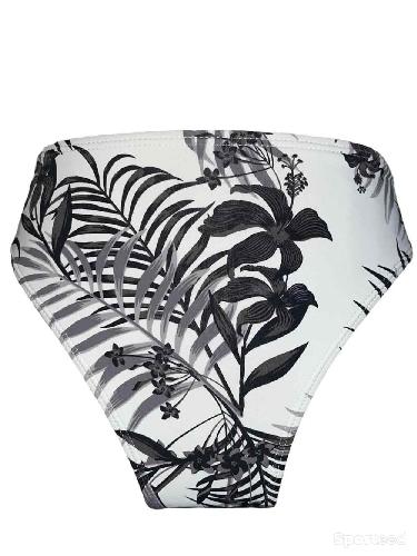 Natation -  Bas maillot de bain Tropical noir et blanc Ardène Swim - photo 3