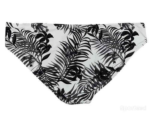 Natation -  Bas maillot de bain Tropical noir et blanc Ardène Swim - photo 3