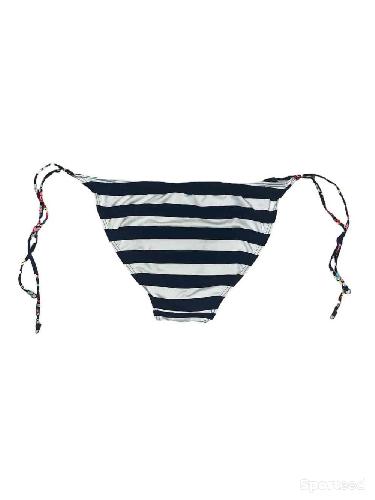 Natation - Bas maillot de bain rayé bleu marine et blanc Ardène Swim - photo 3