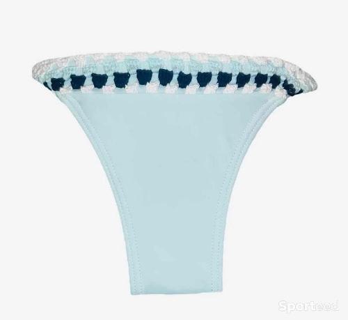 Natation - Bas maillot de bain bleu ciel bordure texturée – Ardène Swim - photo 3