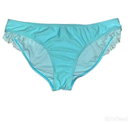 Natation - Bas maillot de bain bleu ciel détails en dentelle – Ardène Swim - photo 3