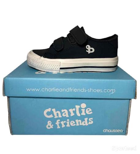 Sportswear - Baskets chaussures Charlie & Friends scratch noire et blanc enfant - photo 4