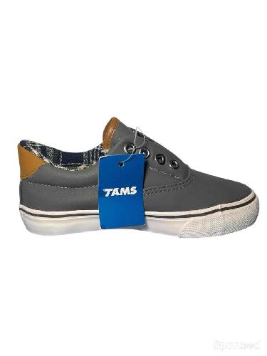 Sportswear - Baskets chaussures sans lacet Tams slip-on Grise garçon - photo 5