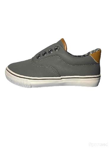 Sportswear - Baskets chaussures sans lacet Tams slip-on Grise garçon - photo 5