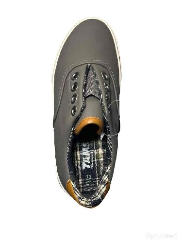 Sportswear - Baskets chaussures sans lacet Tams slip-on Grise garçon - photo 5