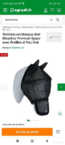 Equitation - Masque anti mouche full noire - photo 6