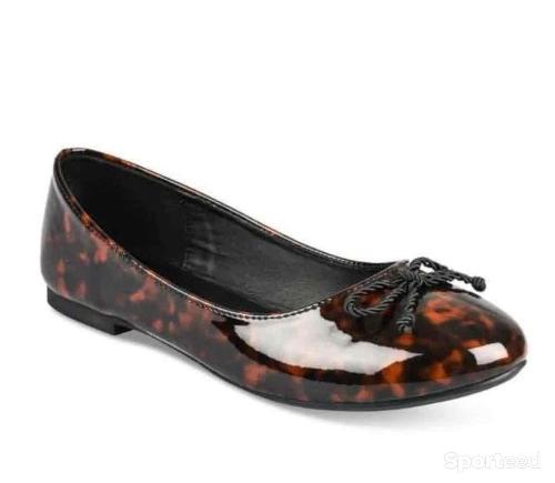 Chaussure Ballerines Philov' marron effet léopard avec nœud décoratif