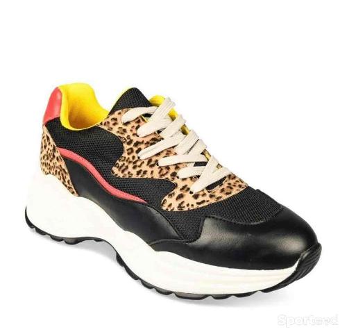 Sportswear - Basket Active Fashion noir motif léopard Femme - photo 3