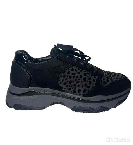 Sportswear - Chaussures Baskets Active Fashion motif Léopard noir Femme - photo 4