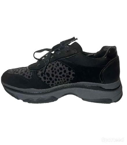 Sportswear - Chaussures Baskets Active Fashion motif Léopard noir Femme - photo 4
