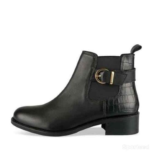 Sportswear - Bottines Atelier Mégis élégante Noir Cuir Véritable à boucle Femme - photo 6