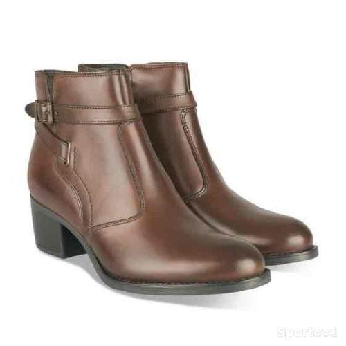 Sportswear - Bottines Atelier Mégis élégante Marron Cuir Véritable fermeture éclair - photo 6