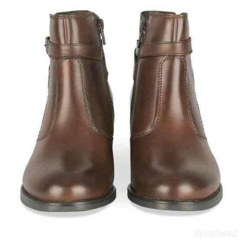 Sportswear - Bottines Atelier Mégis élégante Marron Cuir Véritable fermeture éclair - photo 6