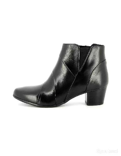 Sportswear - Bottines Atelier Mégis élégante Noir Cuir Véritable Intérieur Fourré - photo 6