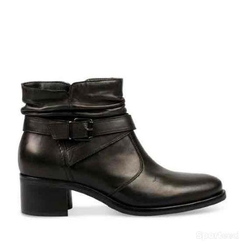 Sportswear - Bottines Atelier Mégis élégante noir Cuir Véritable fermeture éclair - photo 6