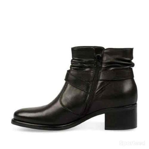Sportswear - Bottines Atelier Mégis élégante noir Cuir Véritable fermeture éclair - photo 6