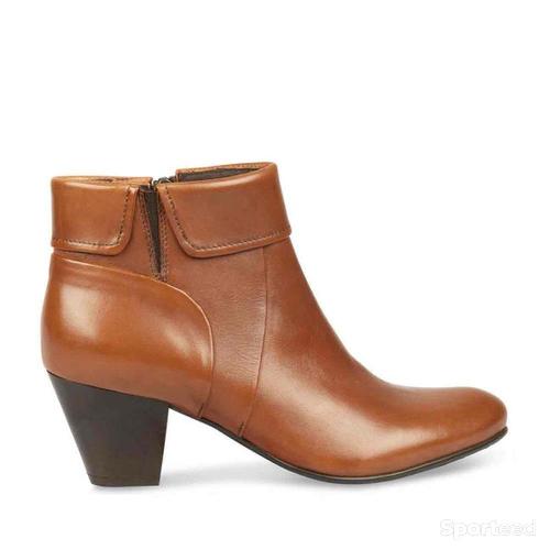 Sportswear - Bottines Atelier Mégis élégante marron Cuir Véritable fermeture éclair - photo 5