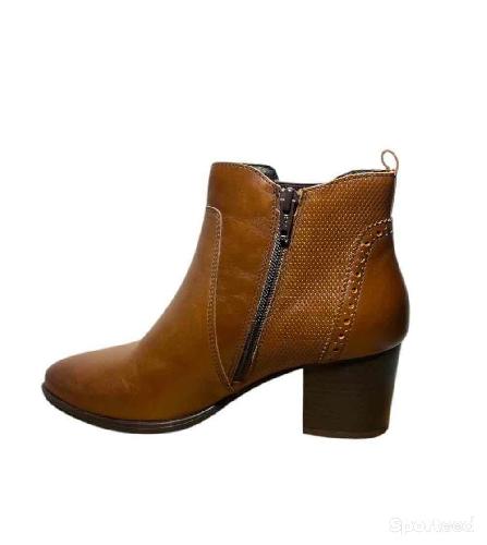 Sportswear - Bottines Atelier Mégis élégante Marron Cuir Véritable Fermeture éclair Femme - photo 4