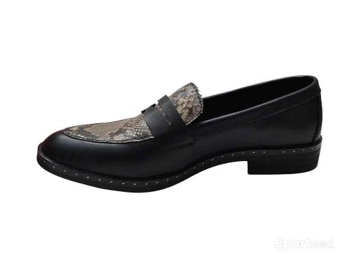 Sportswear - Mocassins Via Donna Python Noir Femme - photo 3