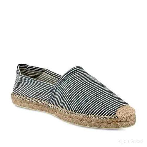 Sportswear - Espadrille Diegos Noir Blanc Rayure Unisexe - photo 3