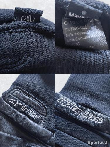 Moto route - Lot gants de moto cuir + sous gants thermique noir / Alpinestars & Nox - photo 6
