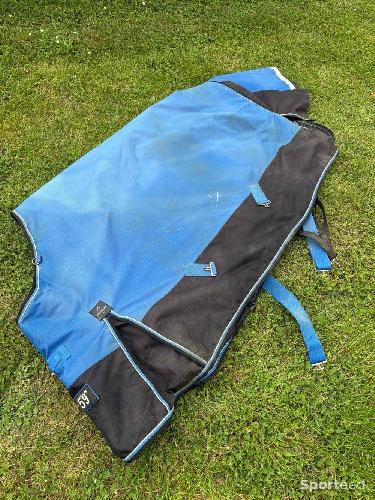 Equitation - Couverture Equitheme bleu imperméable taille 125cm en 100g - photo 6