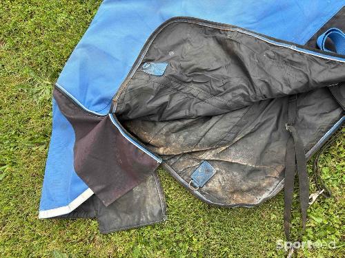 Equitation - Couverture Equitheme bleu imperméable taille 125cm en 100g - photo 6