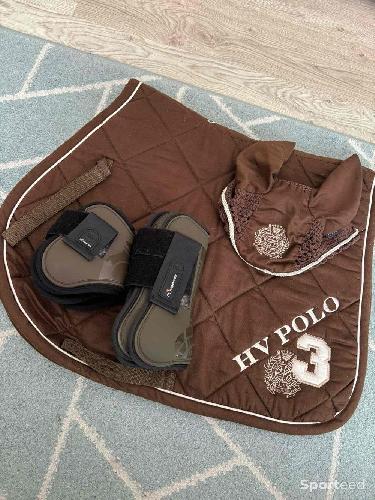Equitation - Ensemble tapis/bonnet cheval HV polo  - photo 6