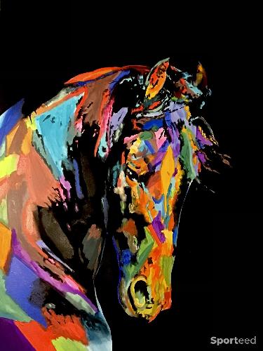 Tableau cheval equestrian Art