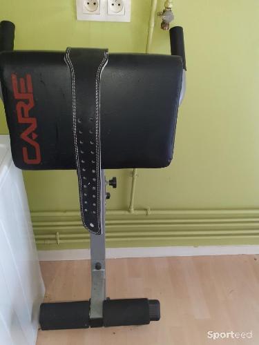 Banc lombaire et ceinture lombaire.