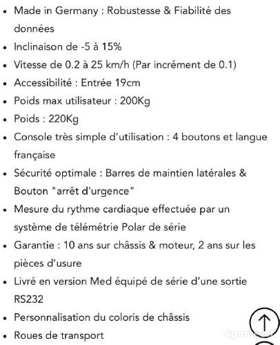 Fitness / Cardio training - Tapis de course Ergo-fit le pape pro - photo 6