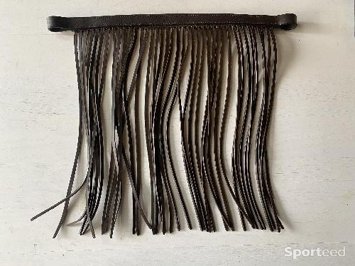 Equitation - Frontal anti-mouches cuir marron - photo 4