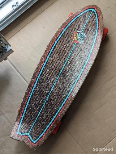 Skateboard / Longboard - Santa Cruz Classic Wave Splice Shark Cruiser 8.8' x 27.7' - photo 6