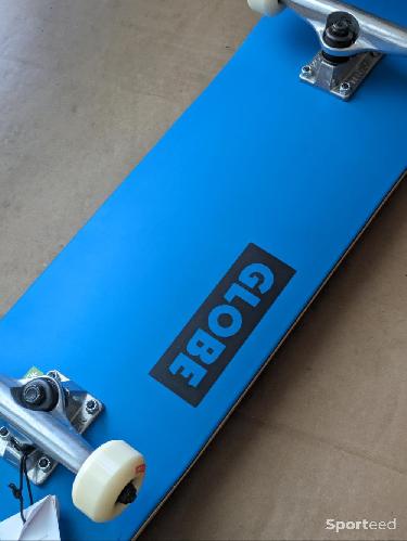 Skateboard / Longboard - 8.375' skateboard complet érable goodstock neon blue - photo 6