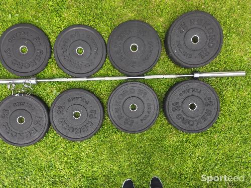 Musculation - Barre 20kgs + Poids olympiques 100kgs - photo 6