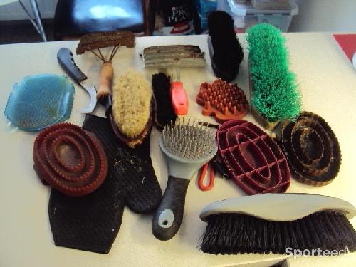 Equitation - lot de brosses - étrilles (plastique et métal) pour chevaux - photo 6