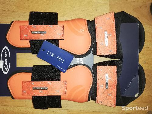 Equitation - Guetres + proteges boulets lamicell venus orange cheval	 - photo 4