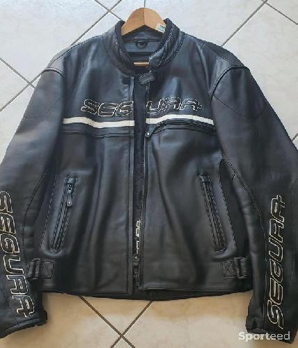 Moto route - Blouson cuir moto noir Segura taille XL - photo 6