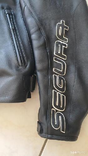 Moto route - Blouson cuir moto noir Segura taille XL - photo 6