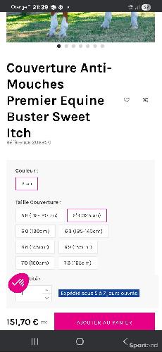 Equitation - Couverture anti dermite premier equine - photo 3