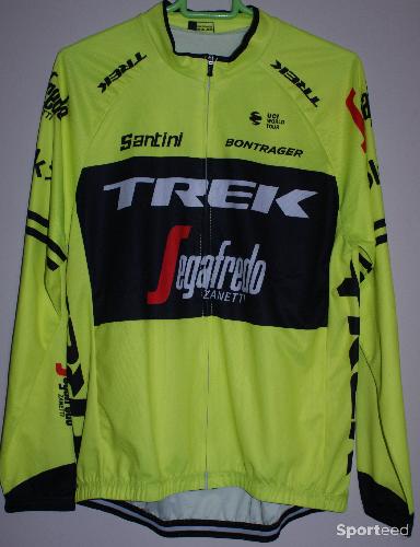 Vélo tout terrain - VTT - Maillot vélo mi-saison manches longues - team 'TREK' - homme - taille xl - jaune/noir - photo 4
