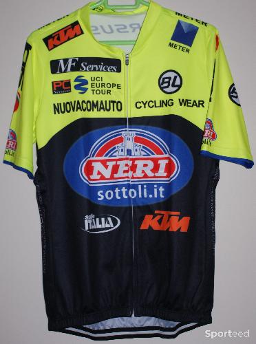 Vélo tout terrain - VTT - Maillot vélo été manches courtes - team 'NERI' - homme - taille xl - jaune/noir - photo 4