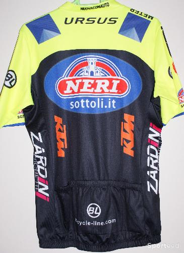 Vélo tout terrain - VTT - Maillot vélo été manches courtes - team 'NERI' - homme - taille xl - jaune/noir - photo 4