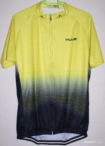 Vélo tout terrain - VTT - Maillot vélo été manches courtes - team 'HUUB' - homme - taille 2xl - jaune/noir - photo 4