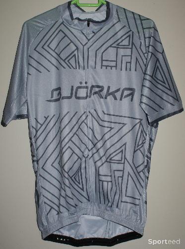 Vélo tout terrain - VTT - Maillot vélo été manches courtes - team 'BJORKA' - homme - taille 2xl - gris - photo 4