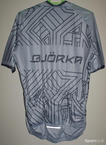 Vélo tout terrain - VTT - Maillot vélo été manches courtes - team 'BJORKA' - homme - taille 2xl - gris - photo 4