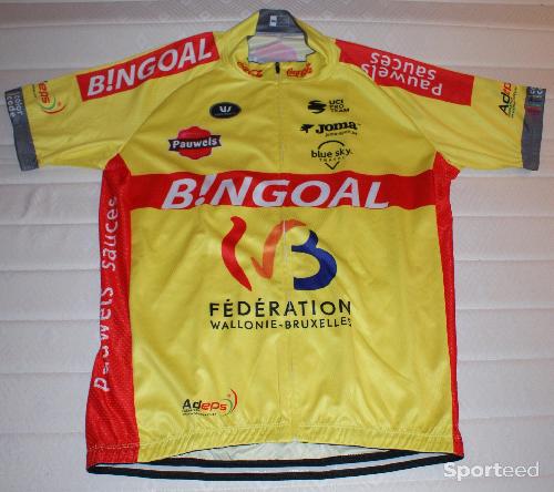 Vélo tout terrain - VTT - Maillot vélo été manches courtes - team 'BINGOAL' - homme - taille 2xl - jaune/rouge - photo 4