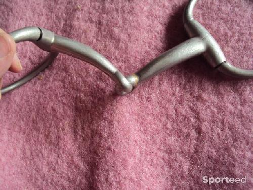 Equitation - mors à olive grands anneaux - 14 cm - anneau 10 cm - plein - fin - photo 5