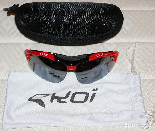 Vélo route - Lunettes de sport - 'EKOI' - rouges et noires - photo 5