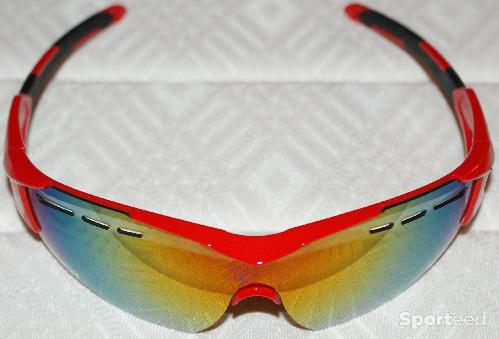 Vélo route - Lunettes de sport - 'EKOI' - rouges - photo 5